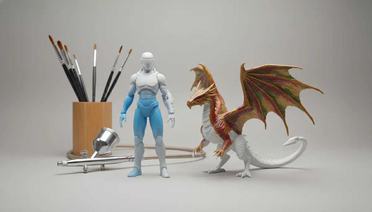 3D Baskı Figür Boyamada Airbrush mı, Fırça mı: Mükemmel Sonuç İçin Detaylı Kılavuz